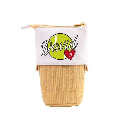 Astuccio per matite personalizzato con 1 nome e 1 palla regalo per scuola elementare bambini