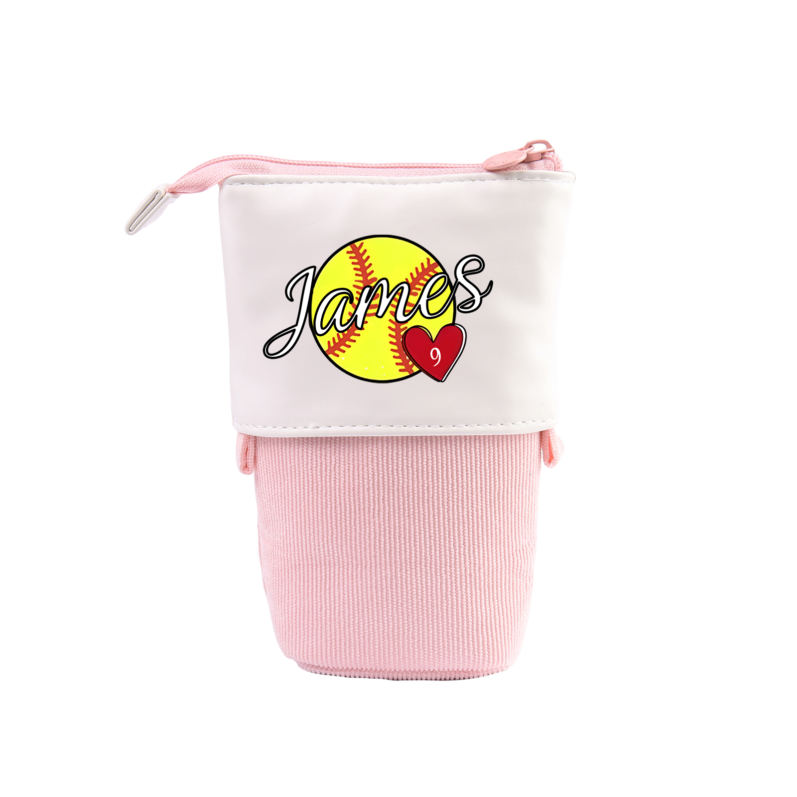 Astuccio per matite personalizzato con 1 nome e 1 palla regalo per scuola elementare bambini