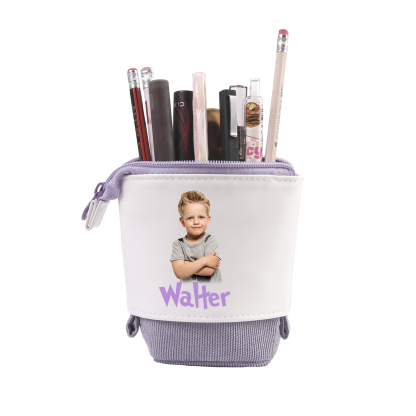 Astuccio per matite personalizzato con 1 nome e 1 foto regalo per scuola elementare bambini