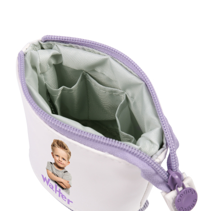 Astuccio per matite personalizzato con 1 nome e 1 foto regalo per scuola elementare bambini