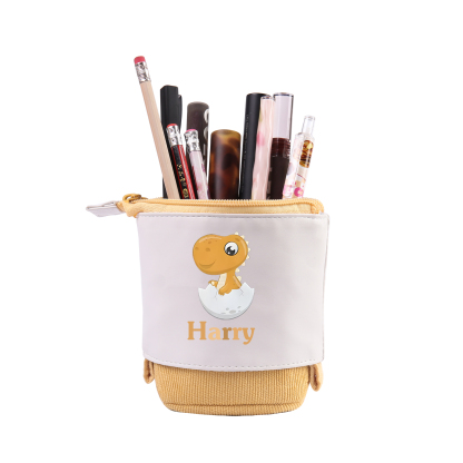 Astuccio per matite personalizzato con 1 nome e 1 bimbo dinosauro regalo per scuola elementare bambini