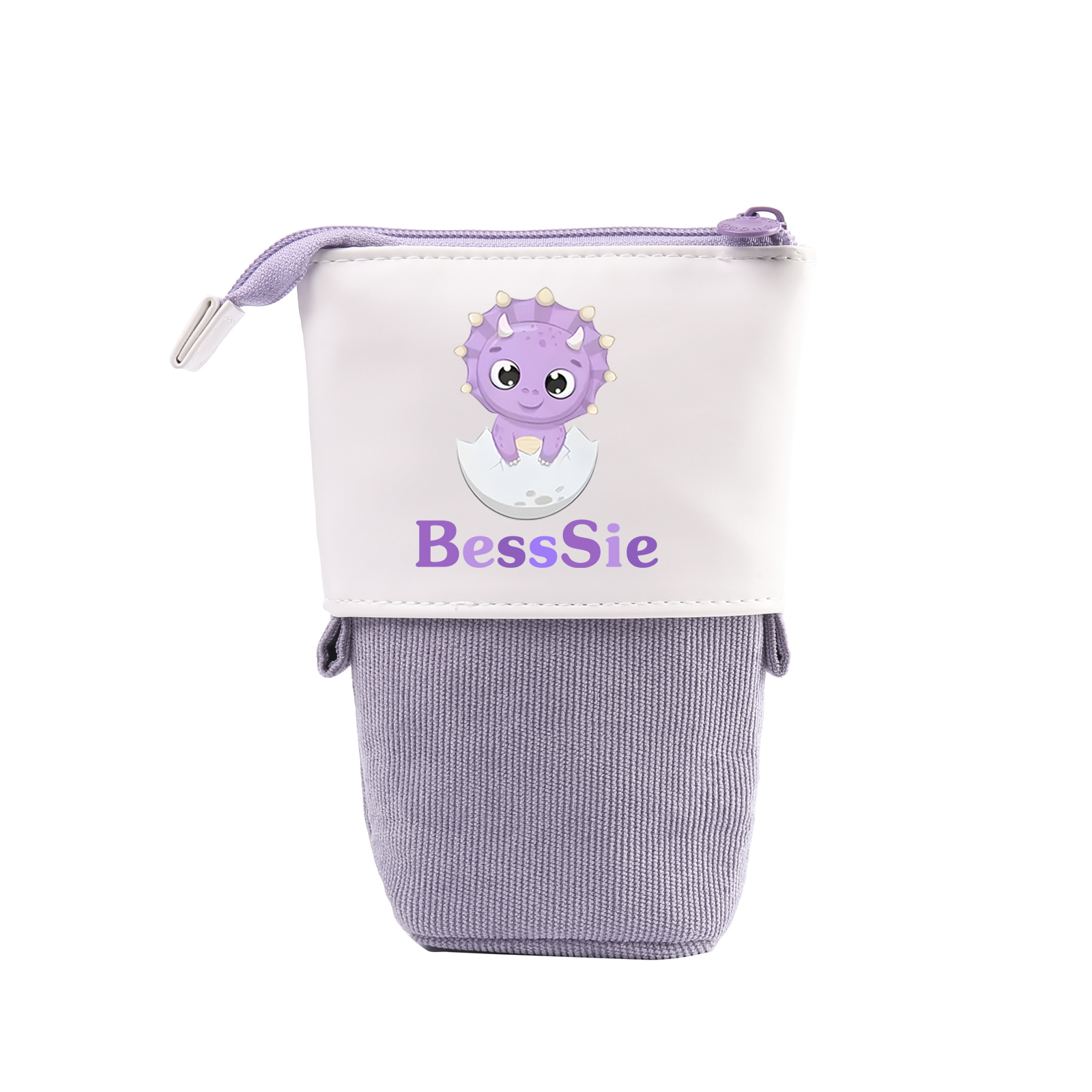 Astuccio per matite personalizzato con 1 nome e 1 bimbo dinosauro regalo per scuola elementare bambini