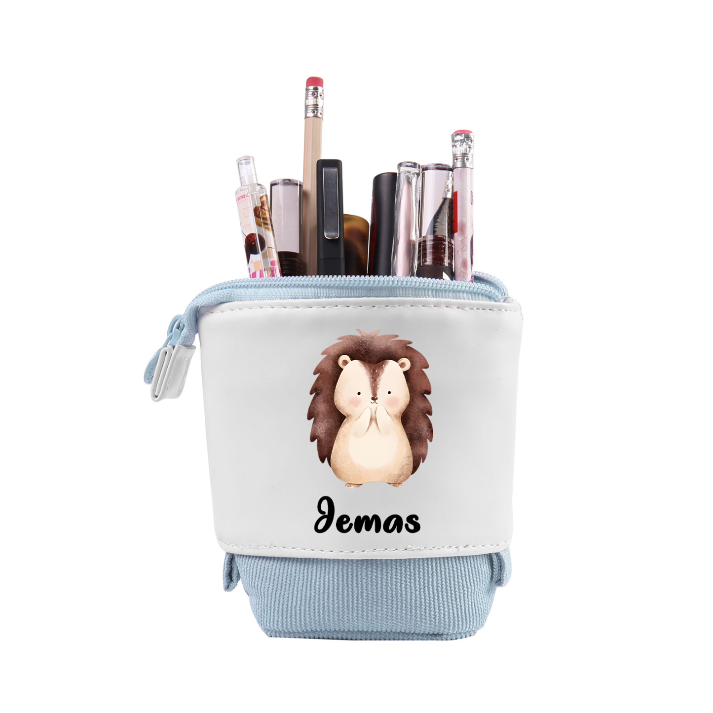 Astuccio per matite personalizzato con 1 nome e 1 animale regalo per scuola elementare bambini