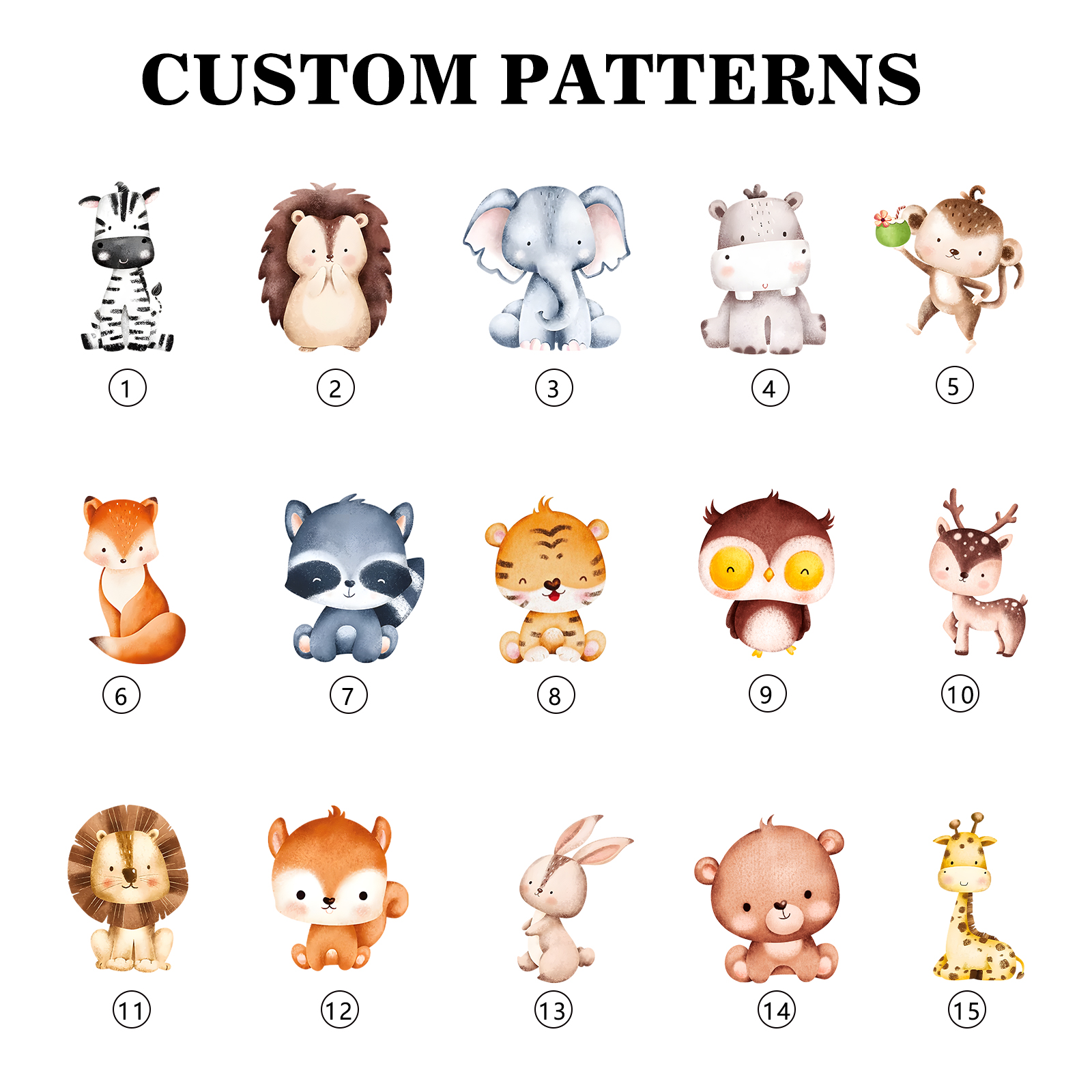 Astuccio per matite personalizzato con 1 nome e 1 animale regalo per scuola elementare bambini