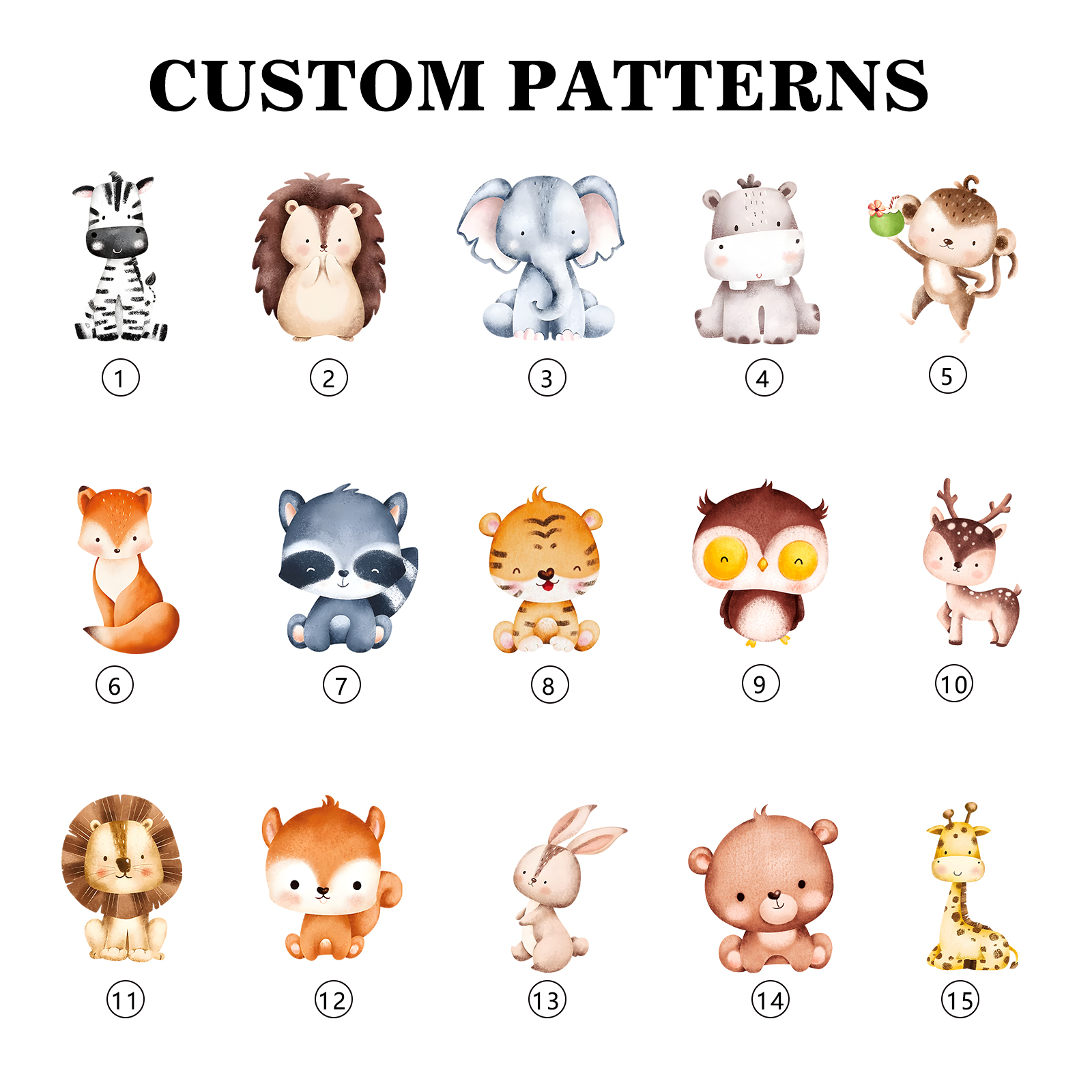 Astuccio per matite personalizzato con 1 nome e 1 animale regalo per scuola elementare bambini