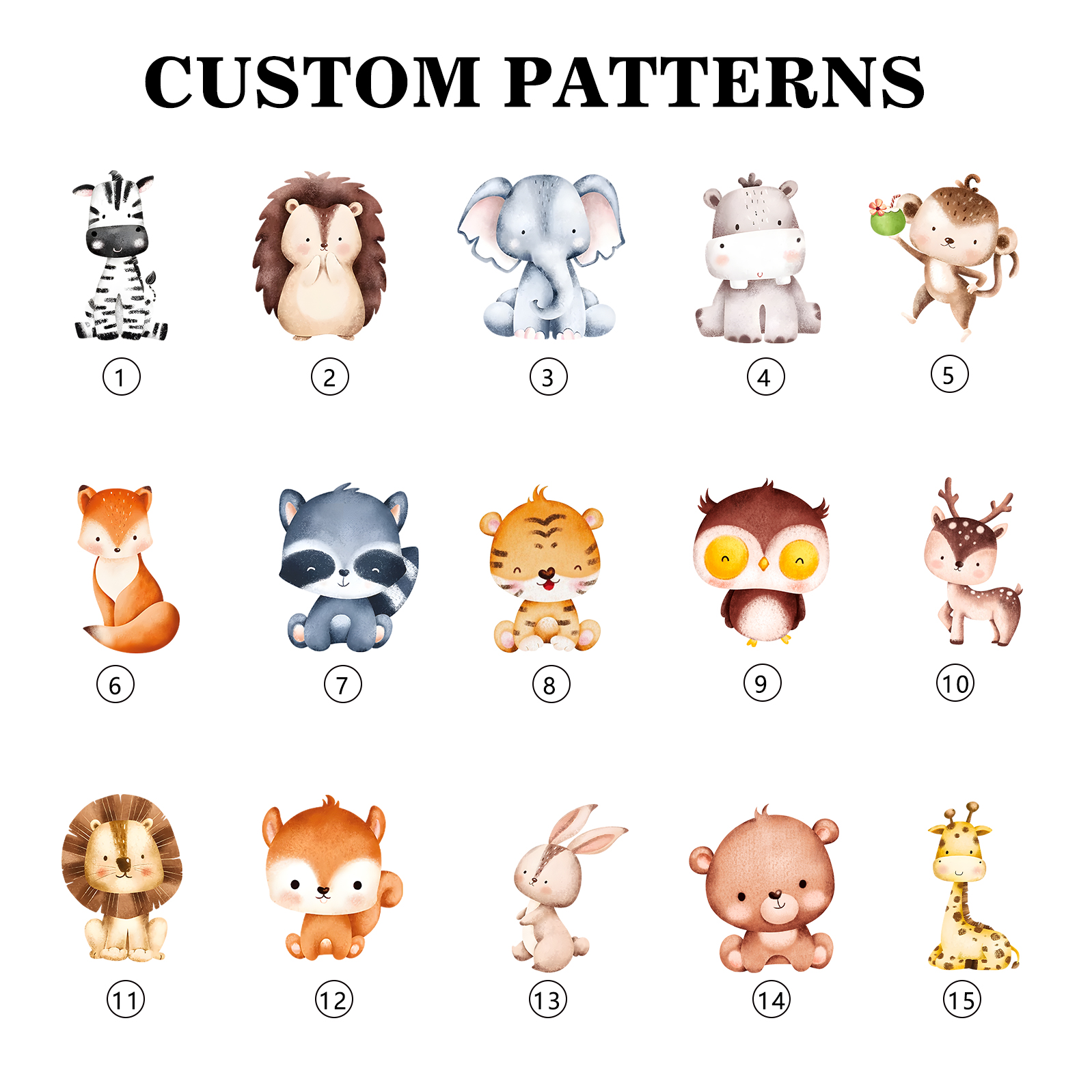 Astuccio per matite personalizzato con 1 nome e 1 animale regalo per scuola elementare bambini