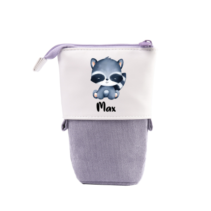 Astuccio per matite personalizzato con 1 nome e 1 animale regalo per scuola elementare bambini