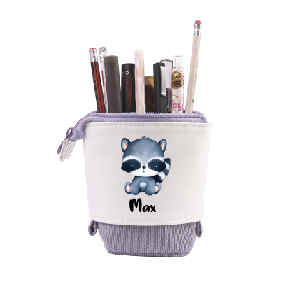 Astuccio per matite personalizzato con 1 nome e 1 animale regalo per scuola elementare bambini