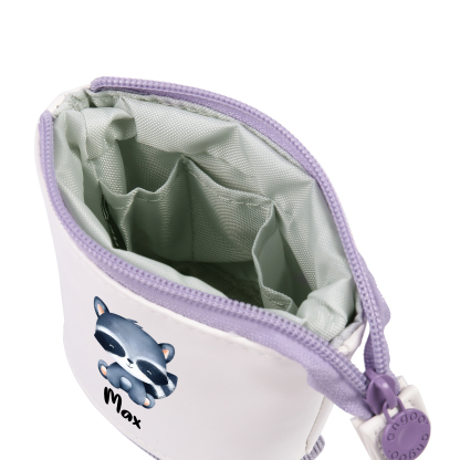 Astuccio per matite personalizzato con 1 nome e 1 animale regalo per scuola elementare bambini