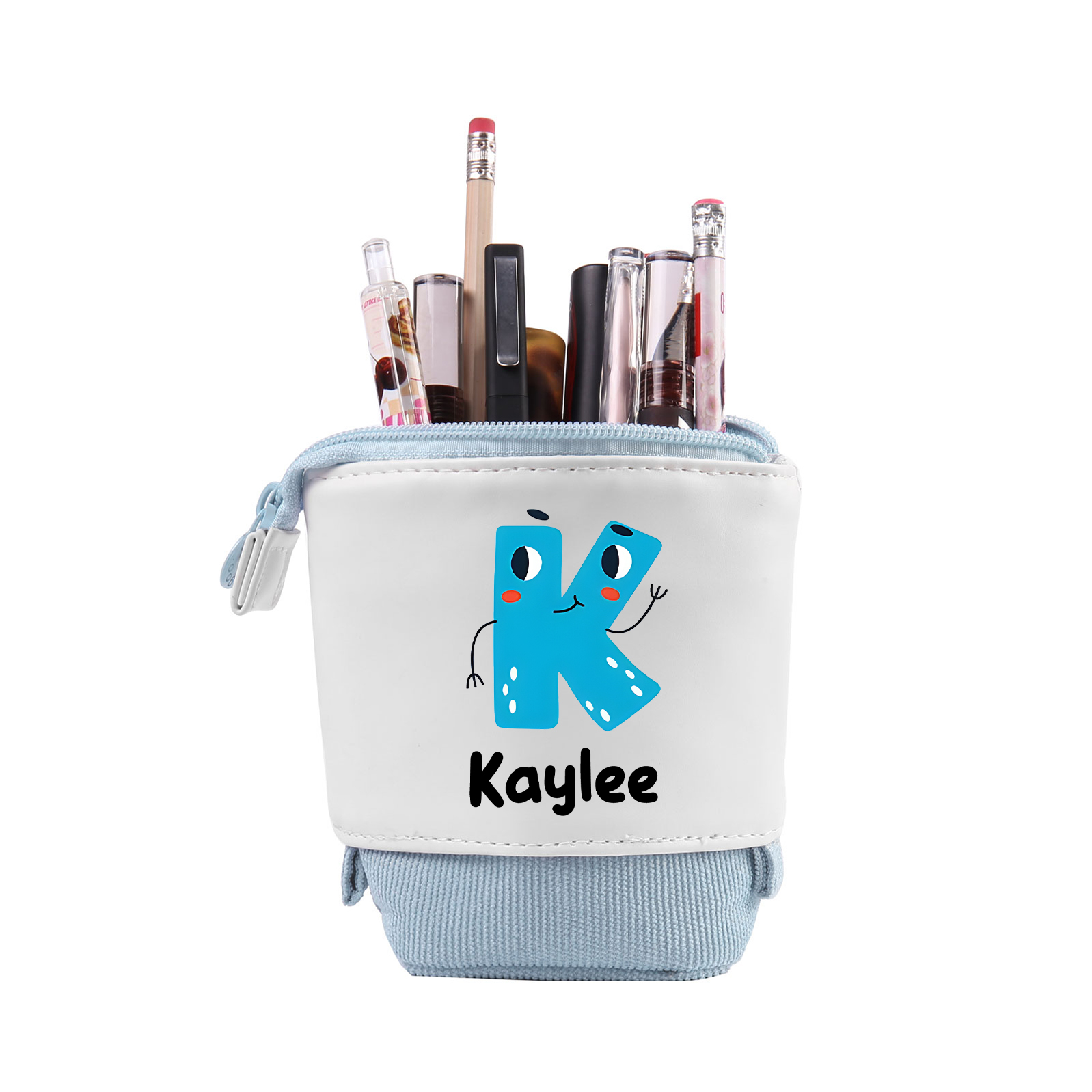 Astuccio per matite personalizzato con 1 nome e 1 lettera regalo per scuola elementare bambini