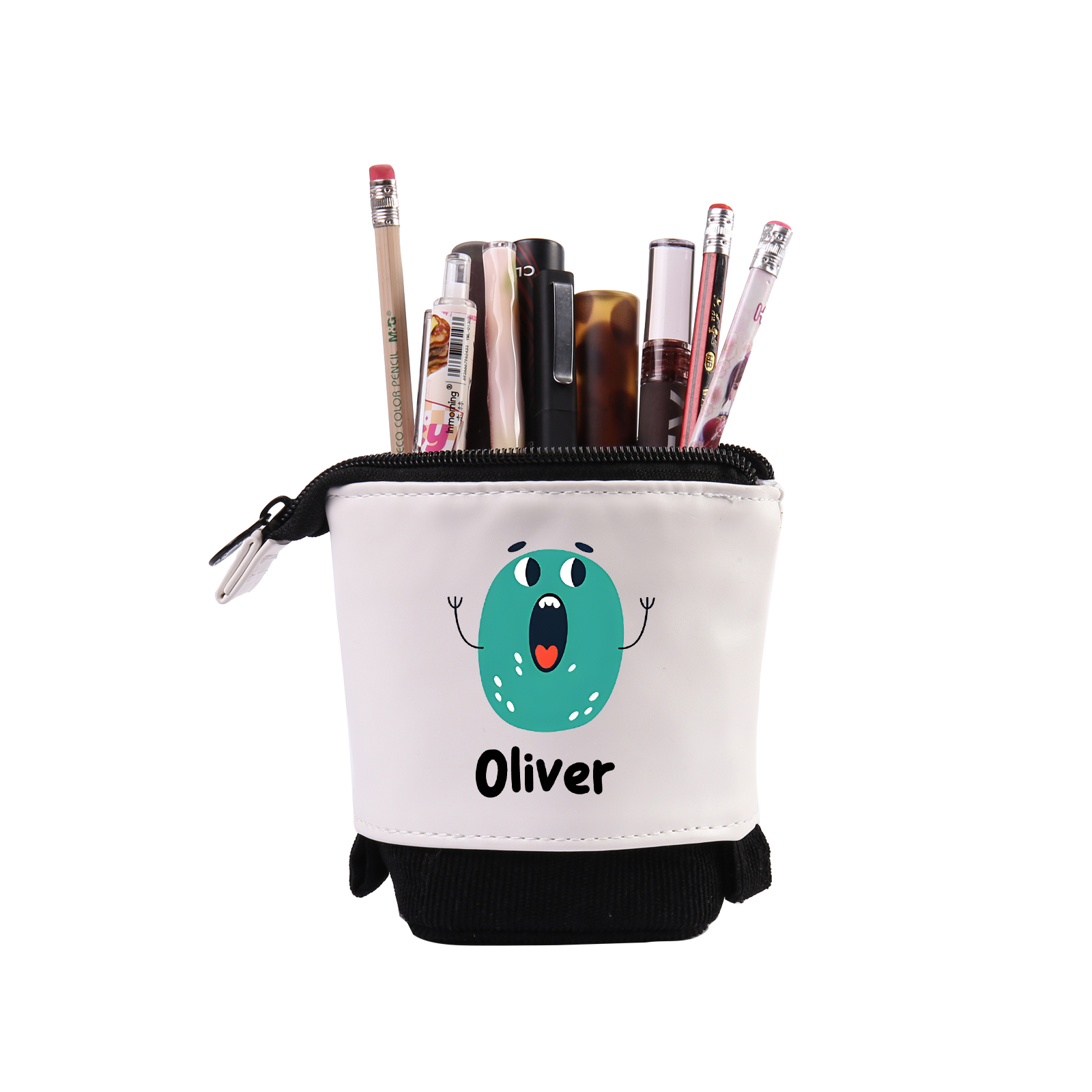 Astuccio per matite personalizzato con 1 nome e 1 lettera regalo per scuola elementare bambini