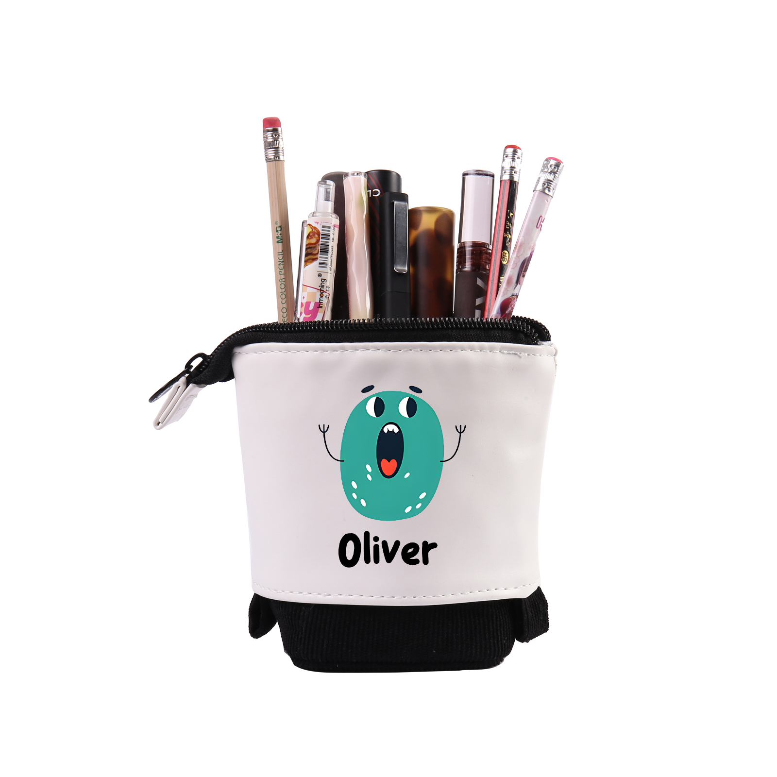 Astuccio per matite personalizzato con 1 nome e 1 lettera regalo per scuola elementare bambini