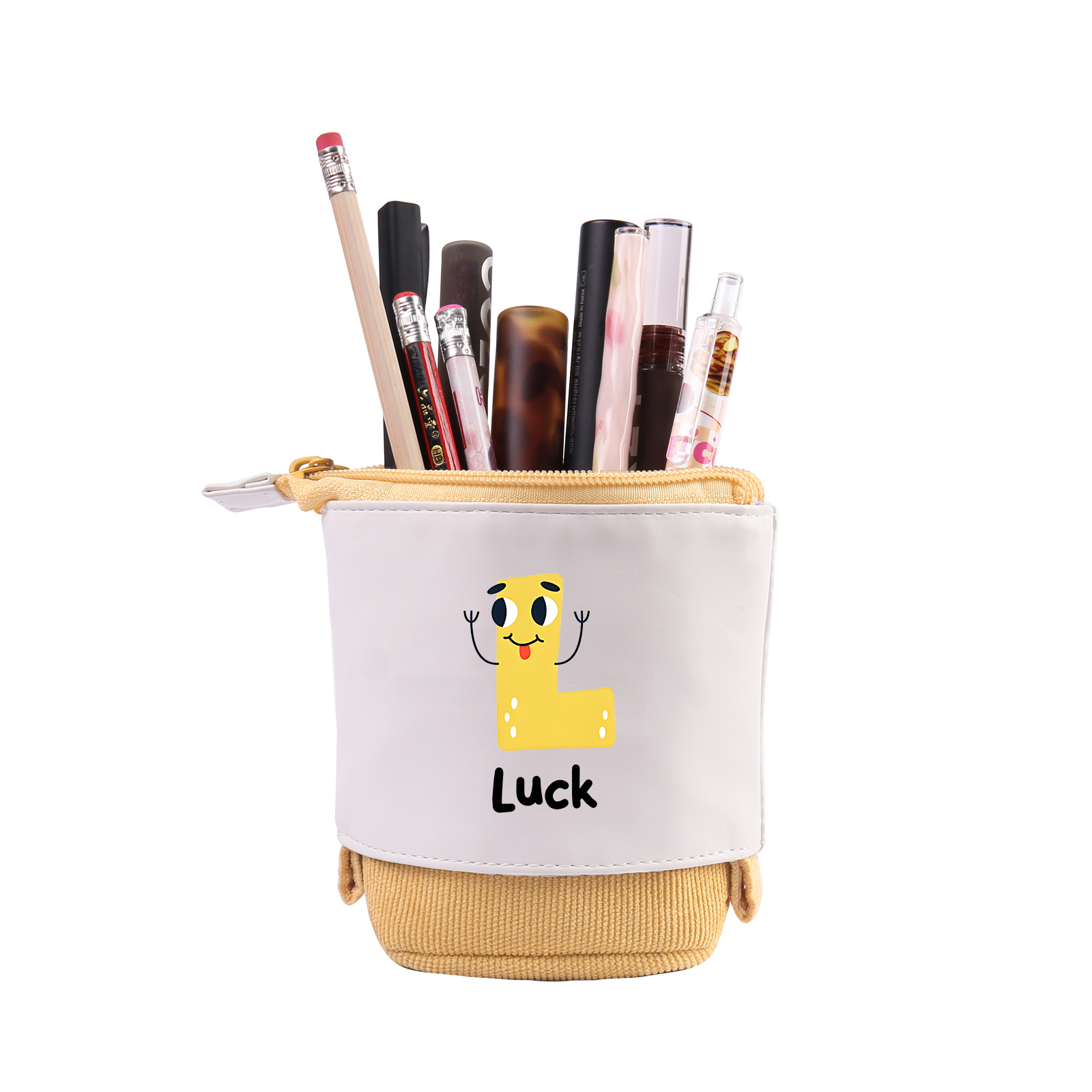 Astuccio per matite personalizzato con 1 nome e 1 lettera regalo per scuola elementare bambini