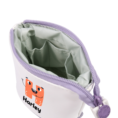 Astuccio per matite personalizzato con 1 nome e 1 lettera regalo per scuola elementare bambini