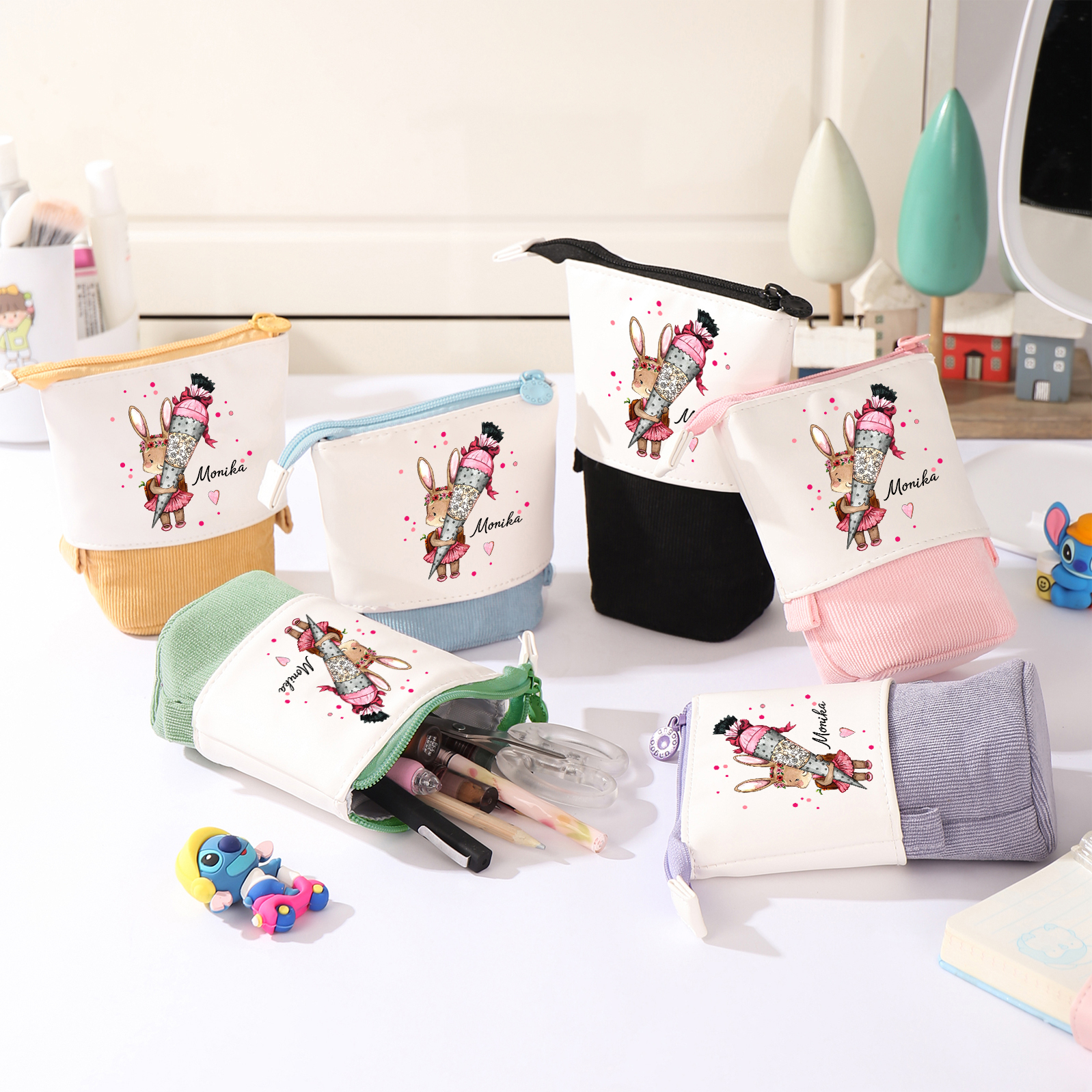 [Copy]Astuccio per matite personalizzato con 1 nome e 1 lettera regalo per scuola elementare bambini