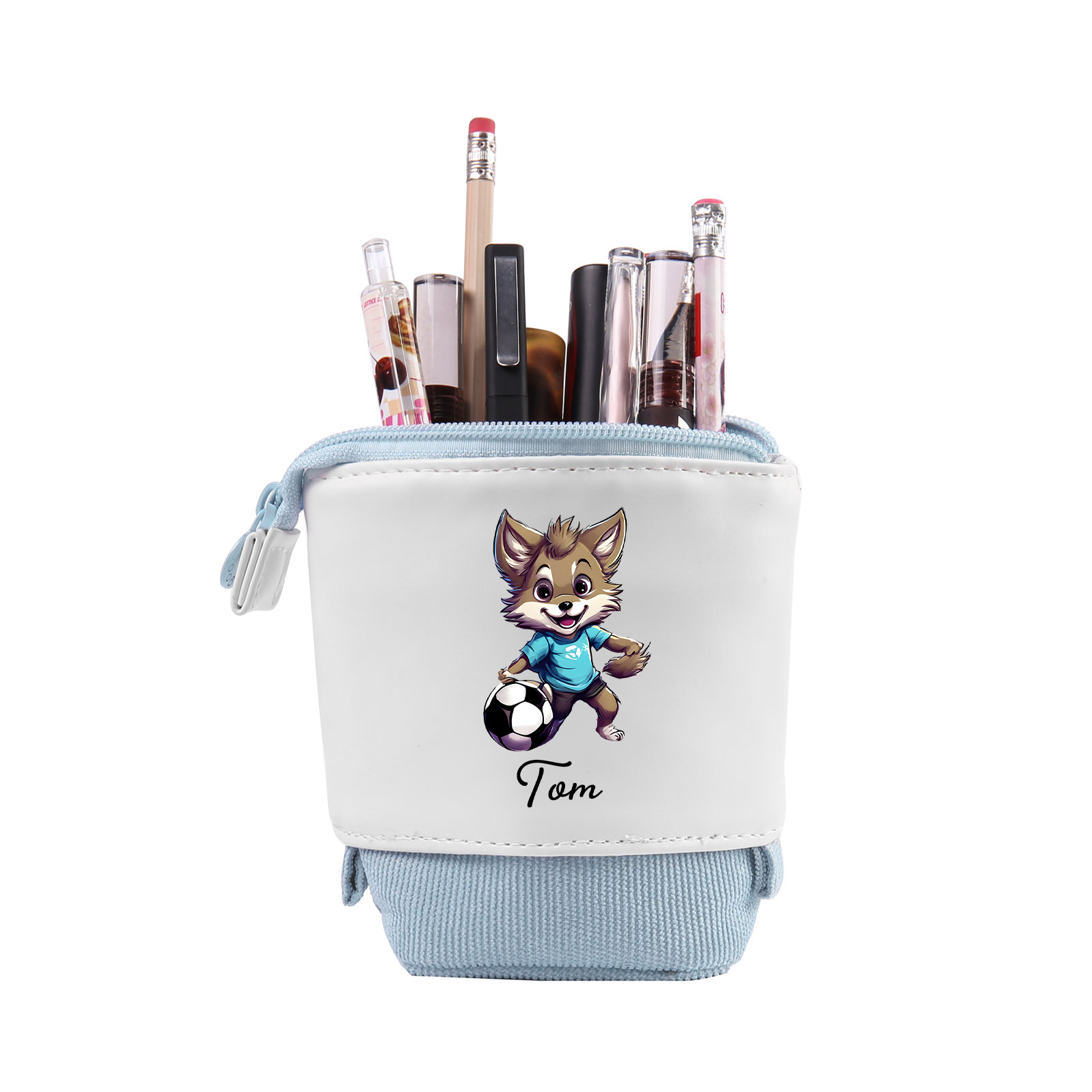 Astuccio per matite animale personalizzato con 1 nome e 1 animale regalo per scuola elementare bambini