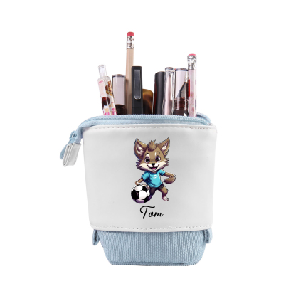 Astuccio per matite animale personalizzato con 1 nome e 1 animale regalo per scuola elementare bambini