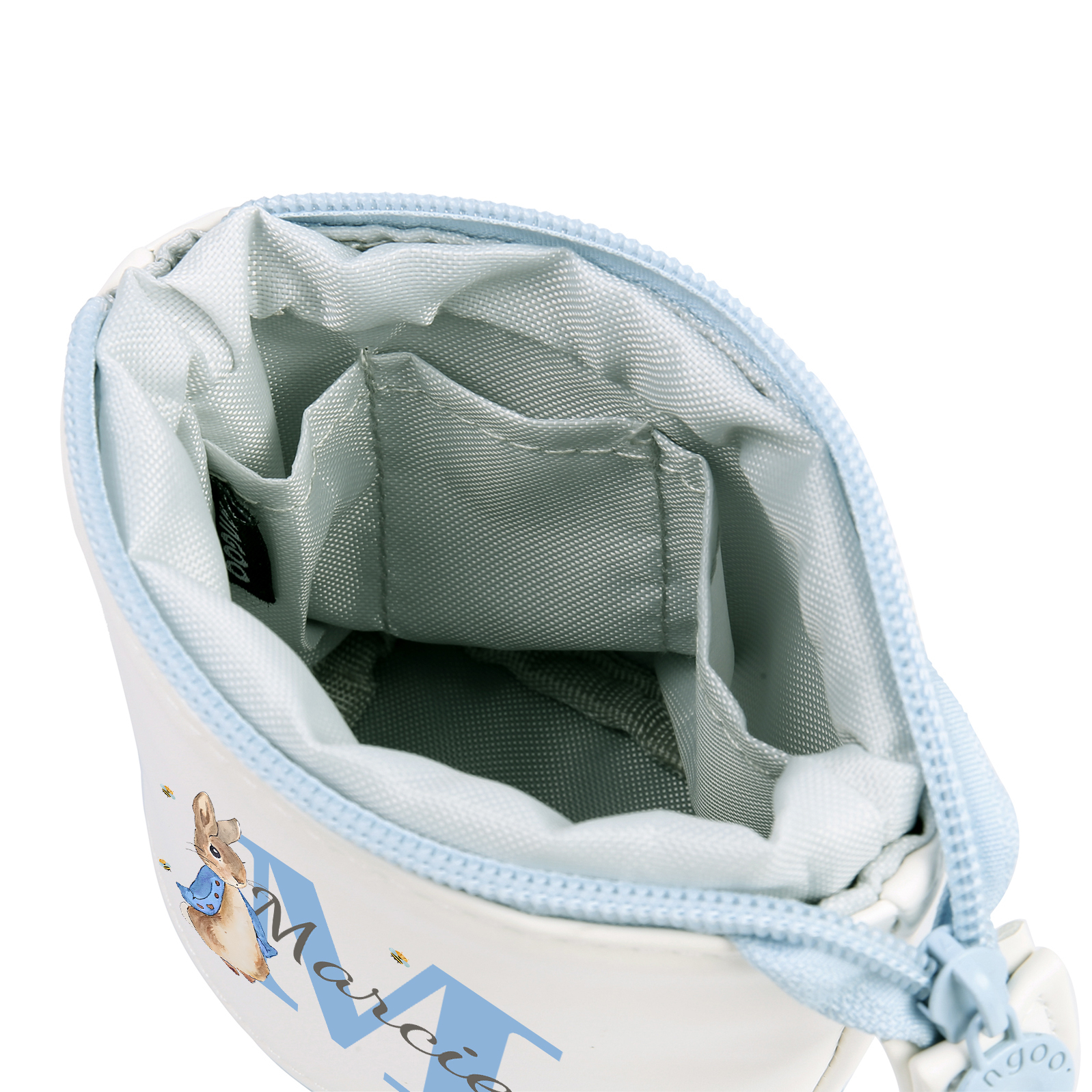 Astuccio per matite coniglio personalizzato con 1 nome e 1 lettera per scuola elementare bambini