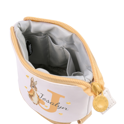 Astuccio per matite coniglio personalizzato con 1 nome e 1 lettera per scuola elementare bambini