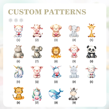 Astuccio per matite animale personalizzato con 1 nome e 1 foto e 1 animale per scuola elementare bambini