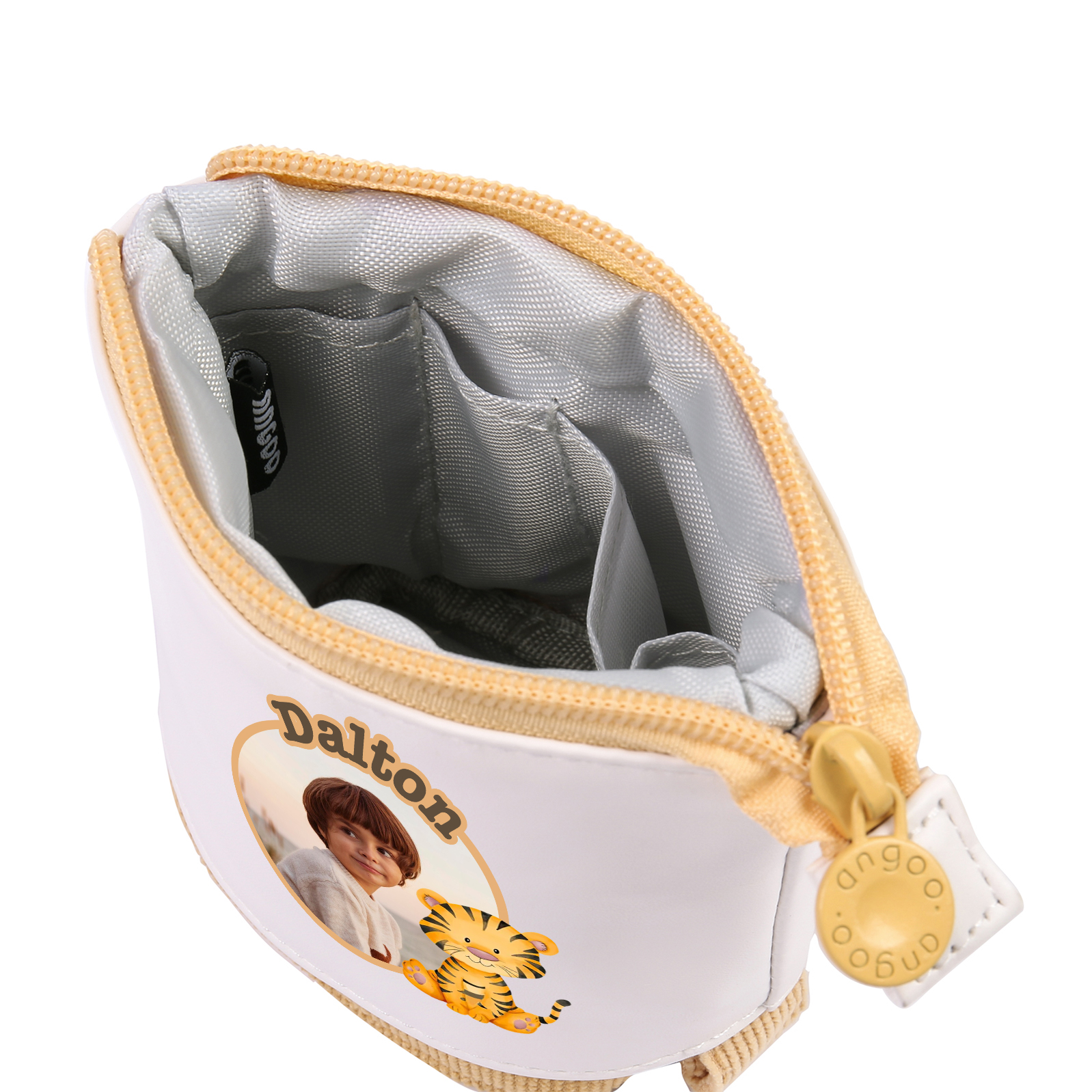 Astuccio per matite animale personalizzato con 1 nome e 1 foto e 1 animale per scuola elementare bambini