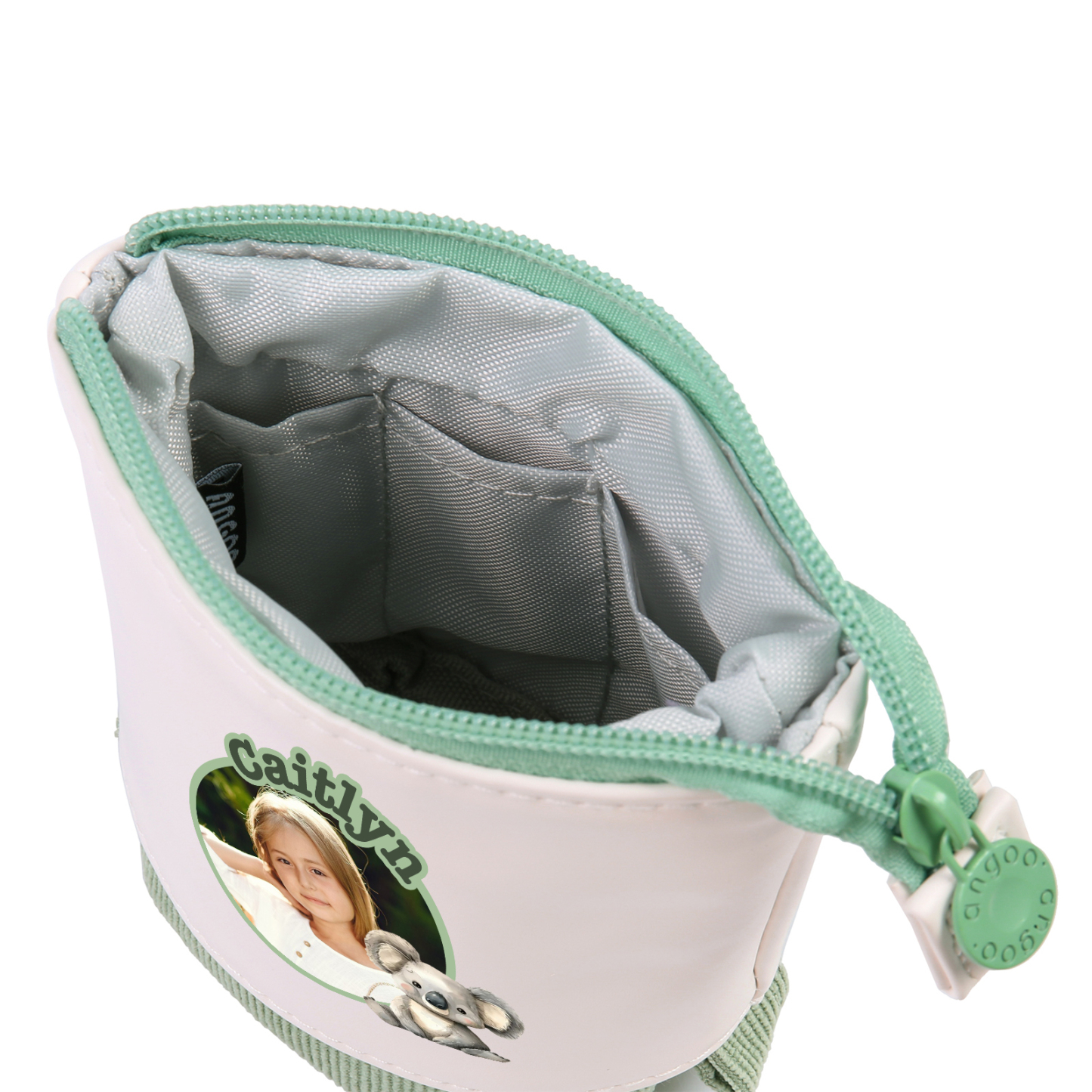 Astuccio per matite animale personalizzato con 1 nome e 1 foto e 1 animale per scuola elementare bambini