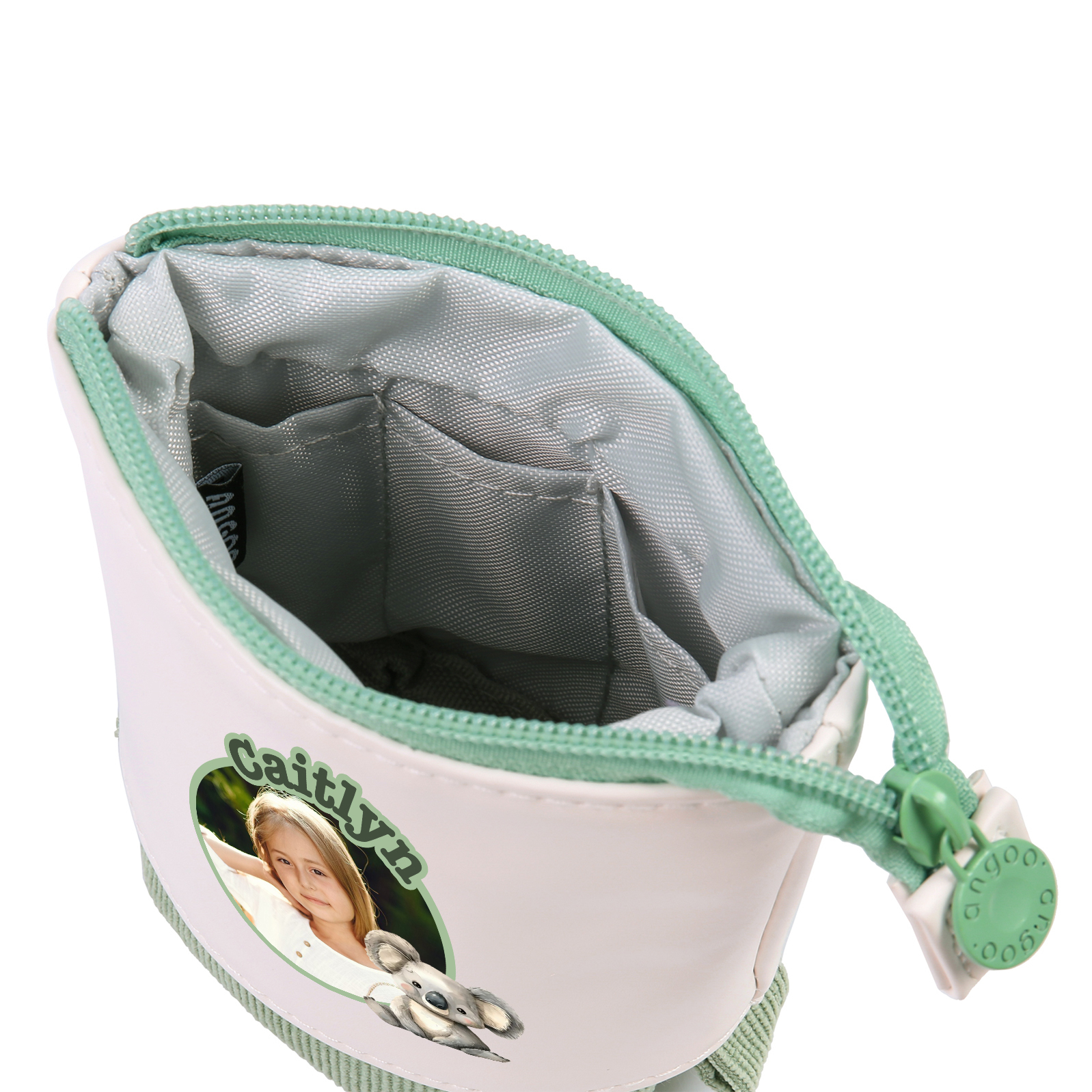 Astuccio per matite animale personalizzato con 1 nome e 1 foto e 1 animale per scuola elementare bambini