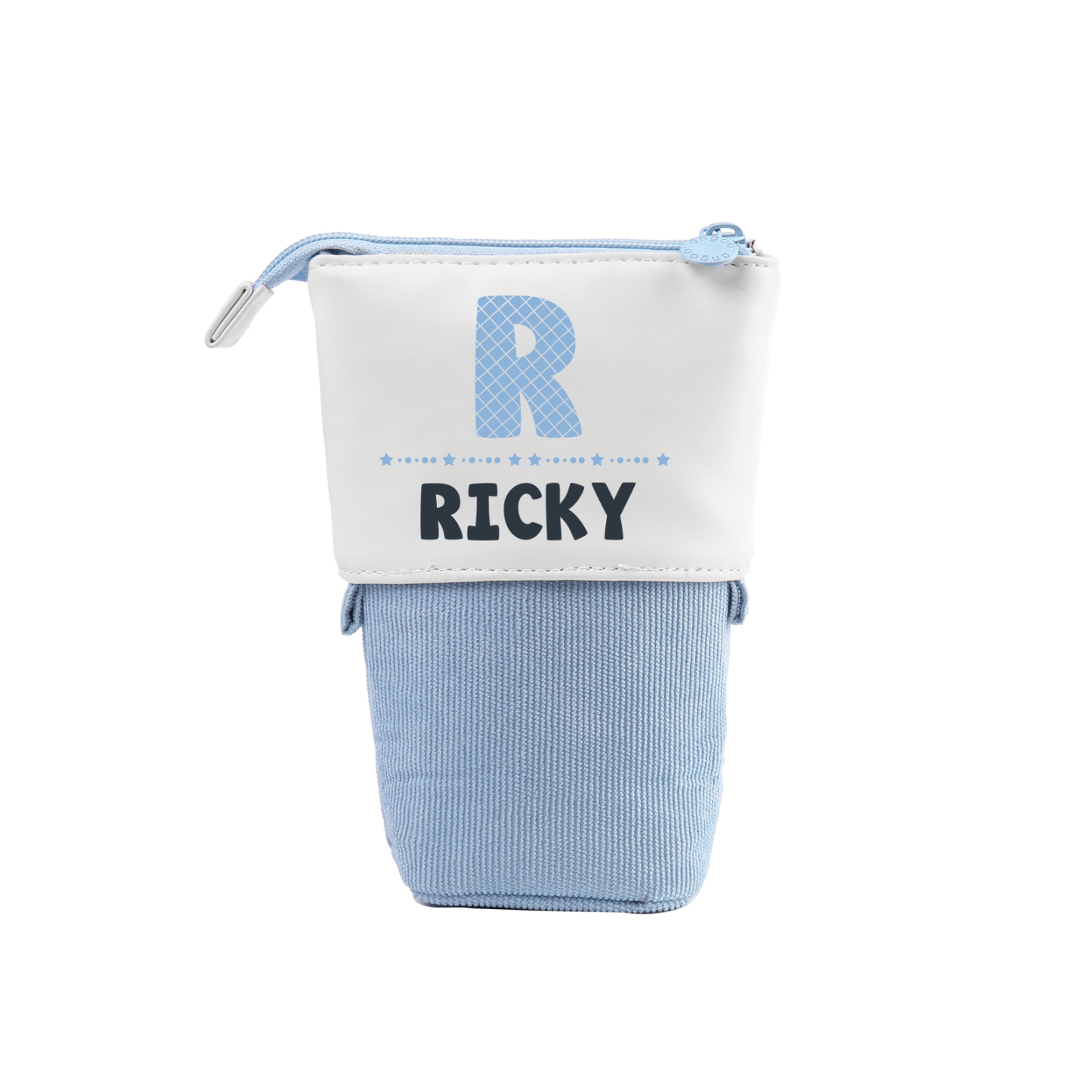 Astuccio per matite personalizzato con 1 nome e 1 lettera per scuola elementare bambini