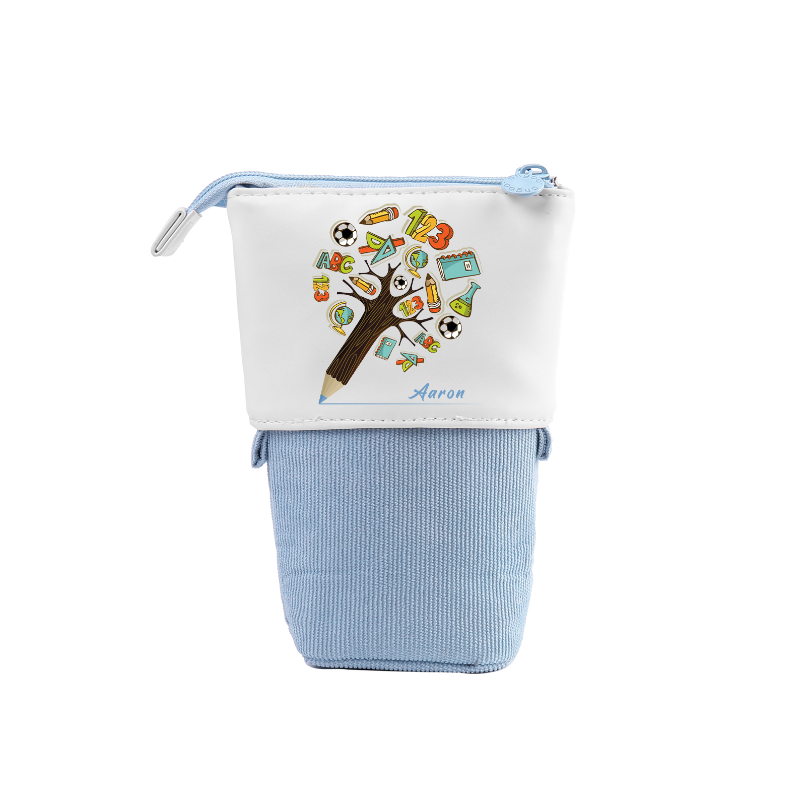 Astuccio per matite albero di penna personalizzato con 1 nome per scuola elementare bambini