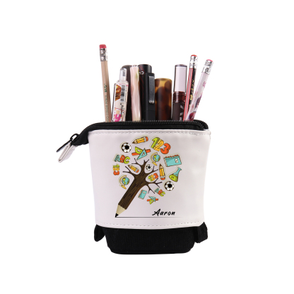 Astuccio per matite albero di penna personalizzato con 1 nome per scuola elementare bambini