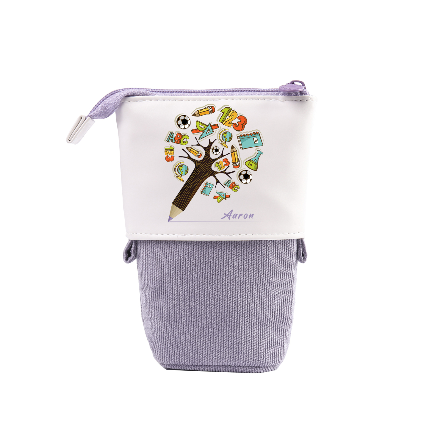 Astuccio per matite albero di penna personalizzato con 1 nome per scuola elementare bambini