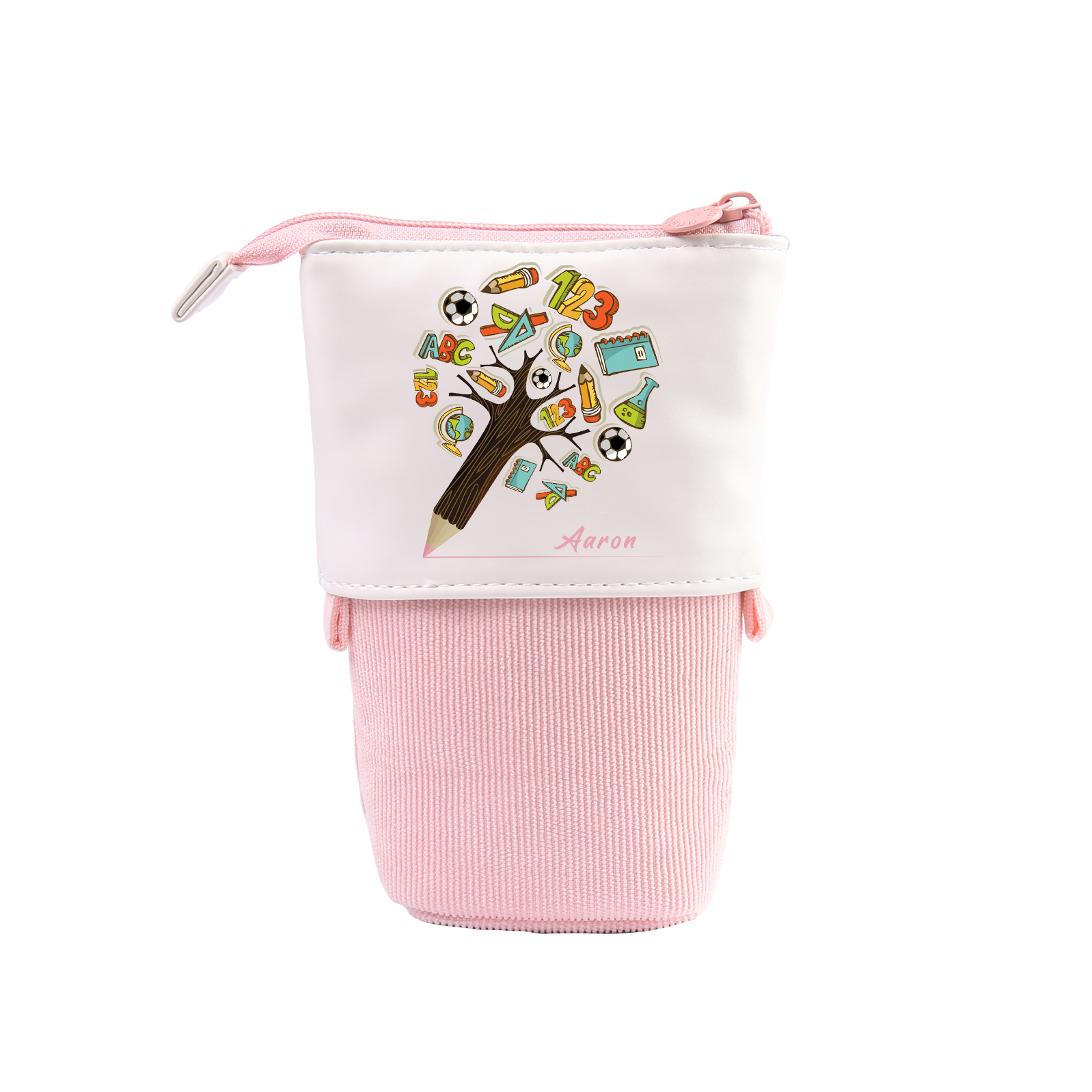 Astuccio per matite albero di penna personalizzato con 1 nome per scuola elementare bambini