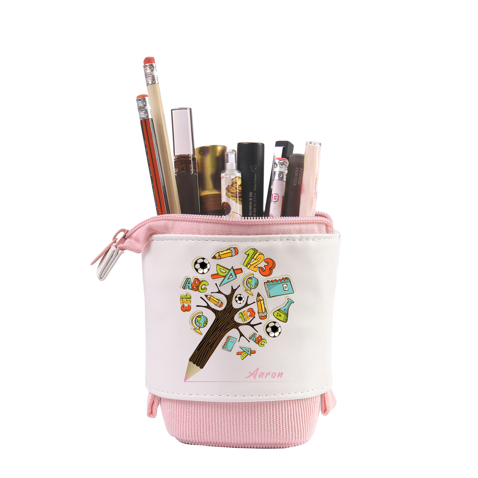 Astuccio per matite albero di penna personalizzato con 1 nome per scuola elementare bambini