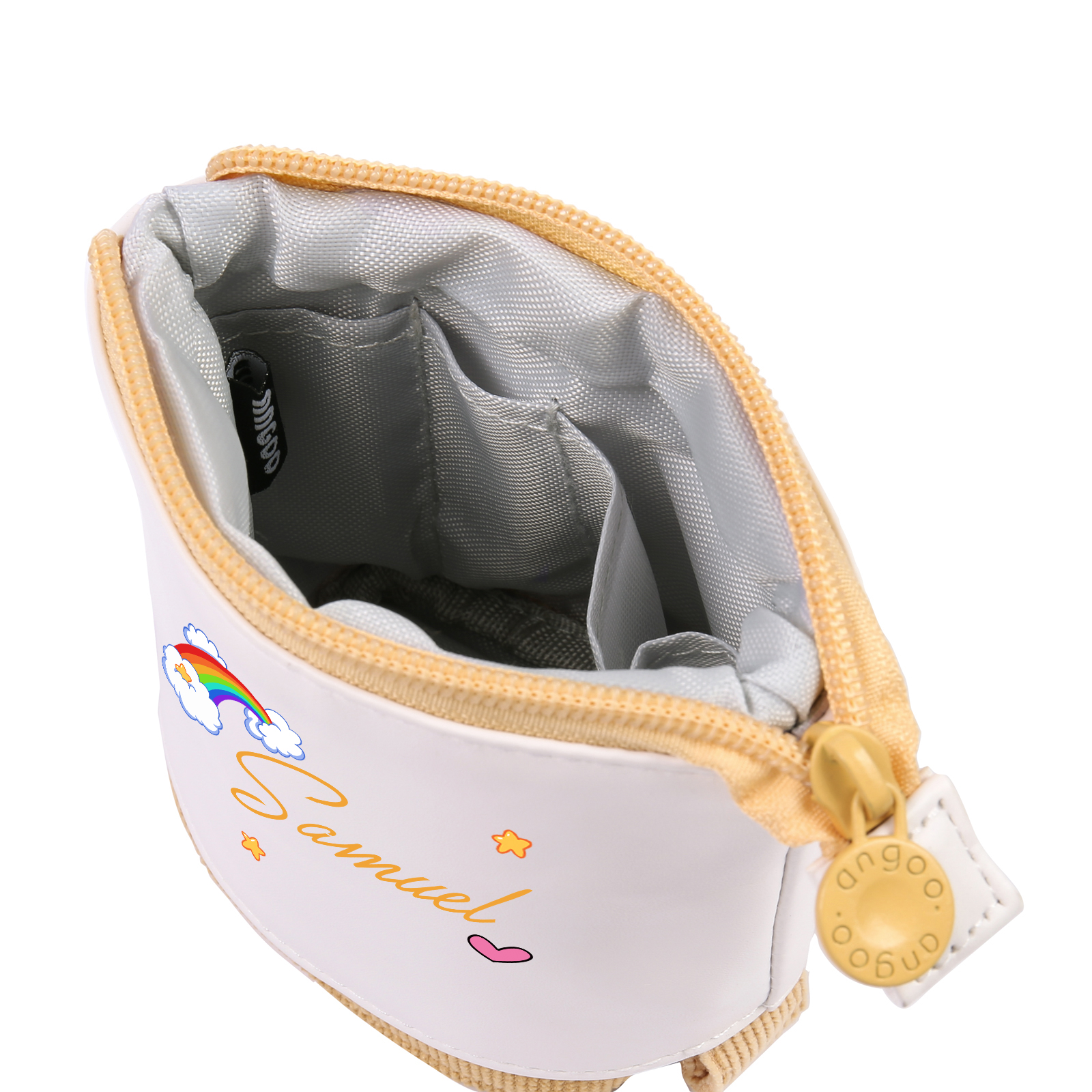 Astuccio per matite acrobaleno personalizzato con 1 nome per scuola elementare bambini