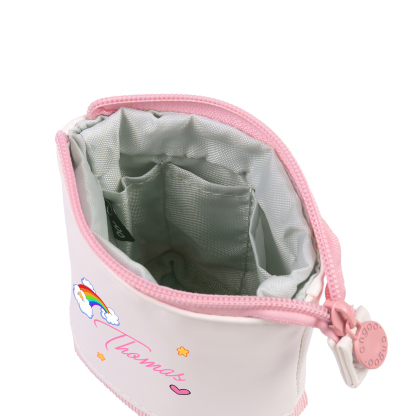 Astuccio per matite acrobaleno personalizzato con 1 nome per scuola elementare bambini