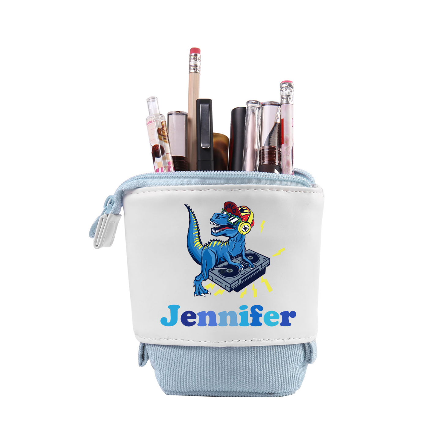 Astuccio per matite personalizzato con 1 nome e 1 immagine per scuola elementare bambini