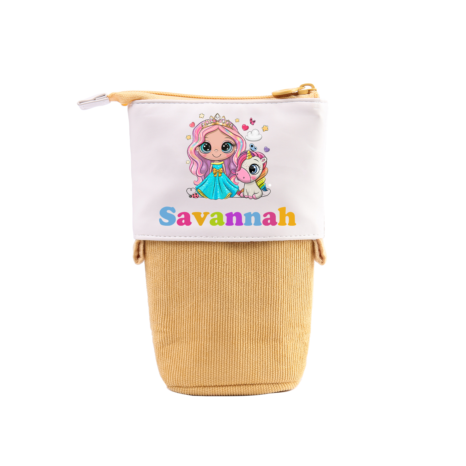 Astuccio per matite personalizzato con 1 nome e 1 immagine per scuola elementare bambini