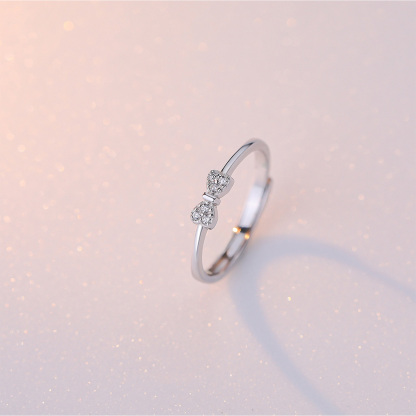 Anello Aperto in Argento 925 con Fiocco – Regalo Elegante per Donna