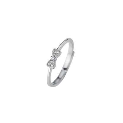 Anello Aperto in Argento 925 con Fiocco – Regalo Elegante per Donna
