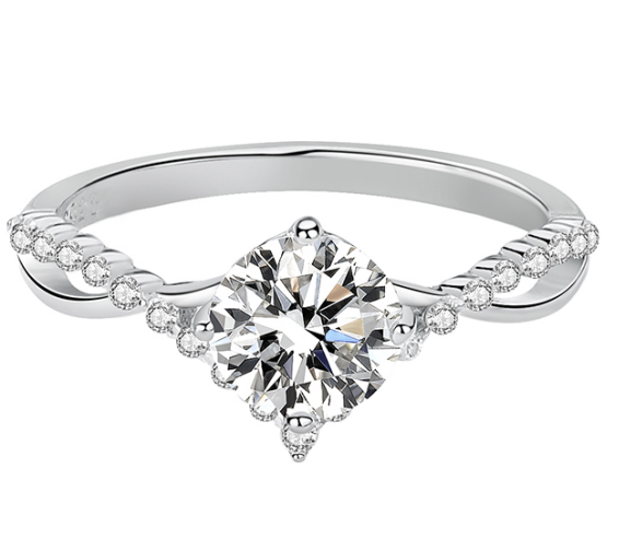 Anello Aperto in Argento 925 con Fiocco Regalo Elegante per Donna