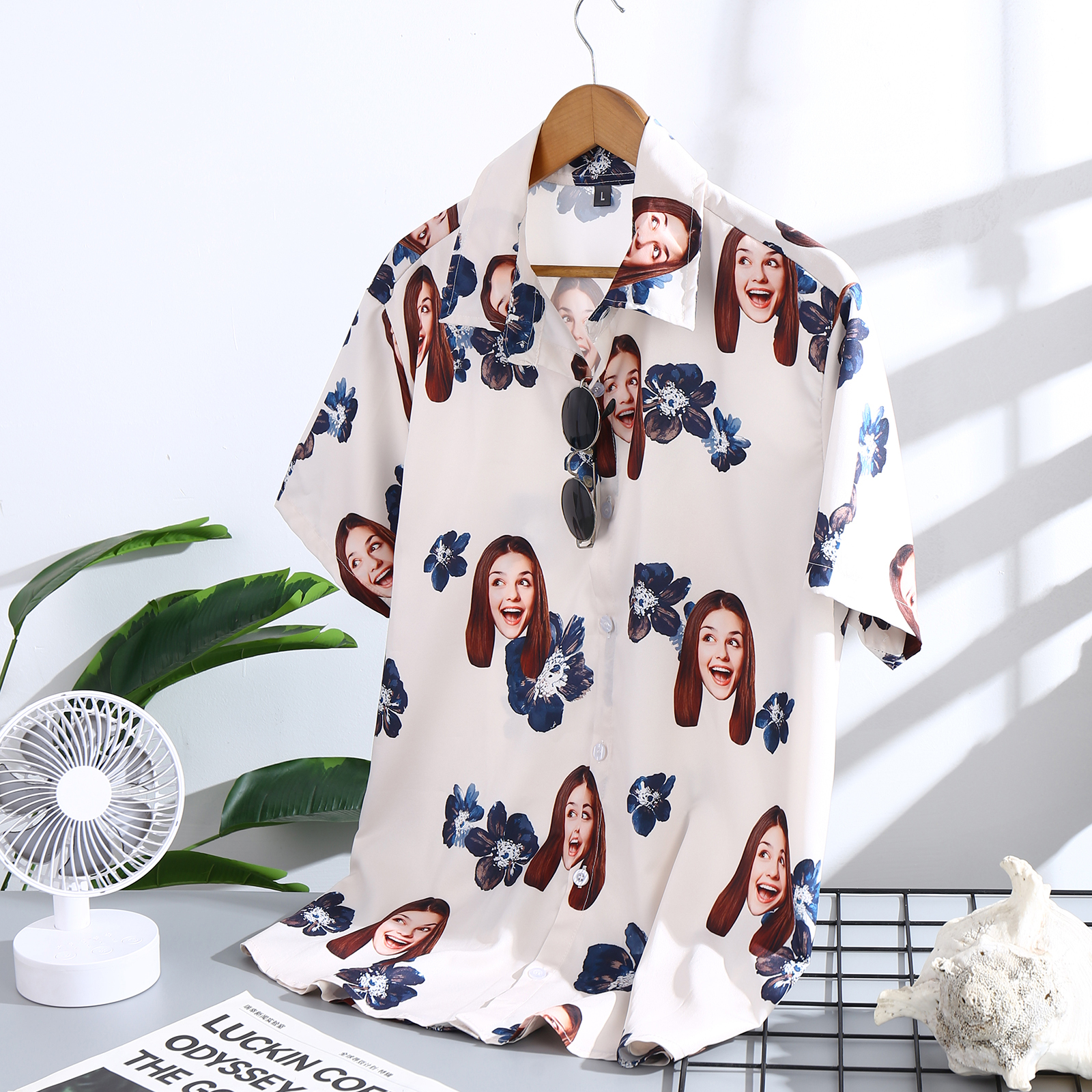Camicia Hawaii con 1 foto personalizzato regalo speciale