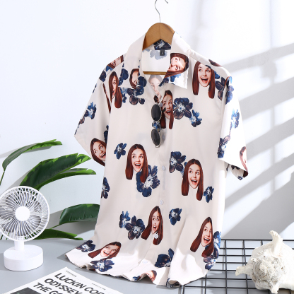 Camicia Hawaii con 1 foto personalizzato regalo speciale
