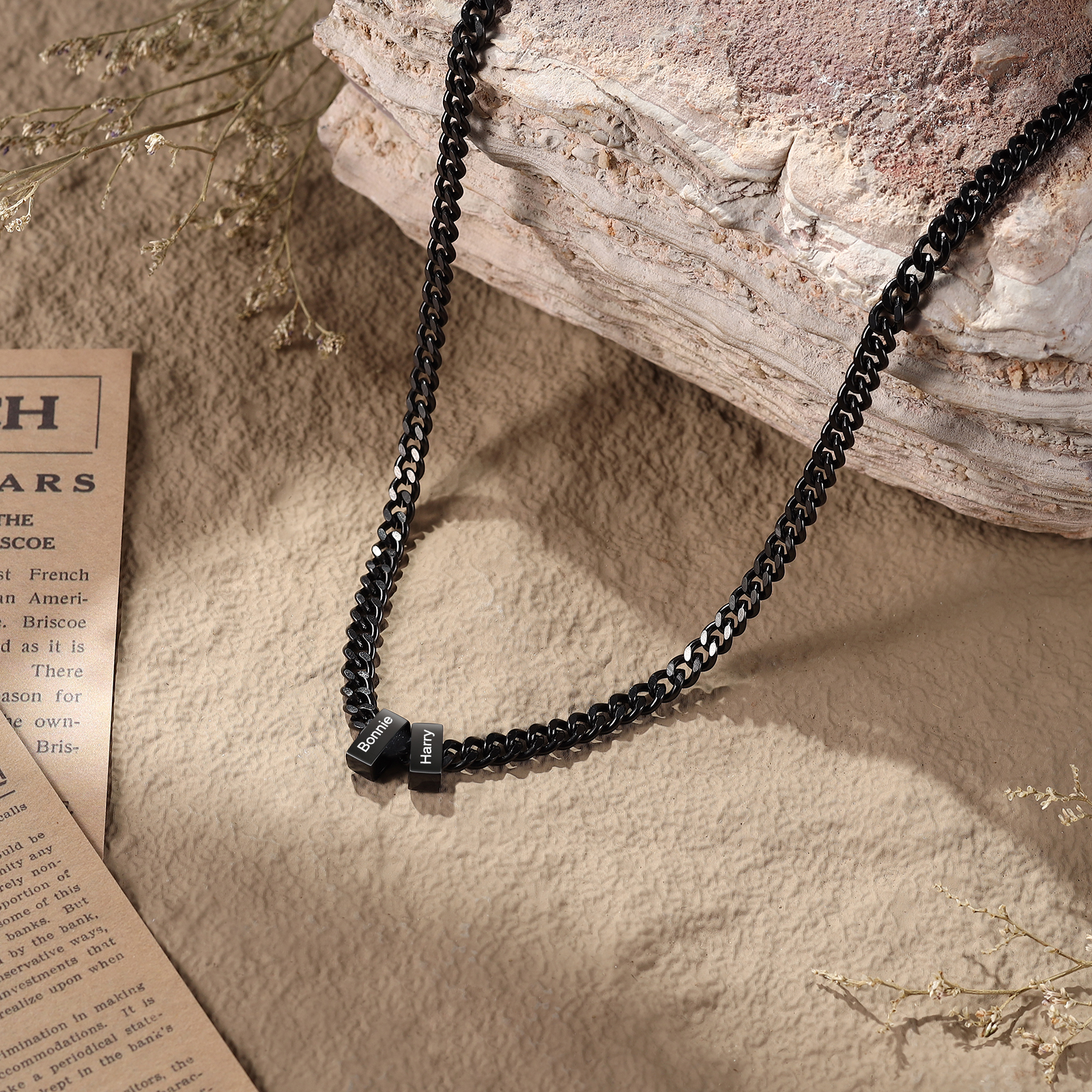 Collana Cuban Link personalizzata da uomo con 1–6 nomi