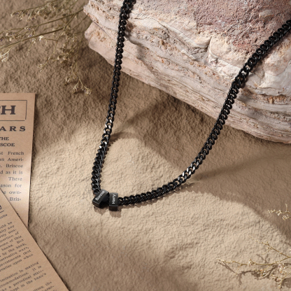Collana Cuban Link personalizzata da uomo con 1–6 nomi