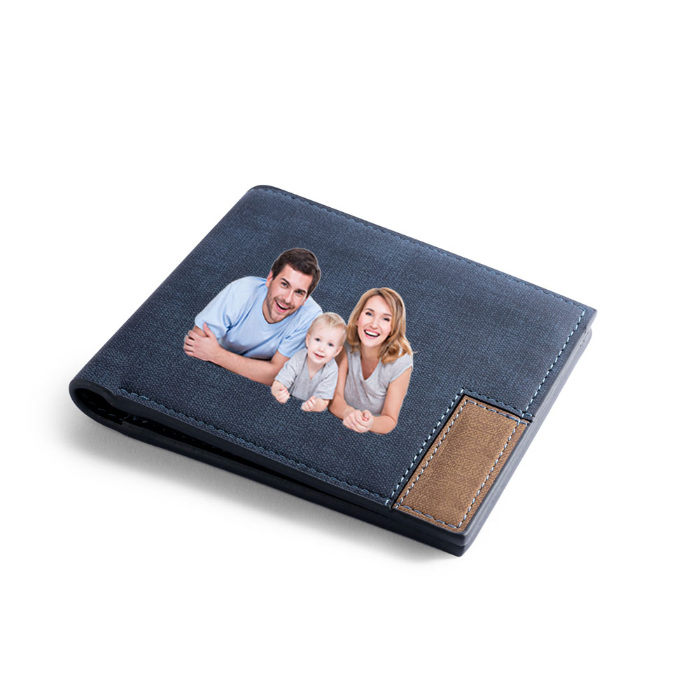 Personalised Men’s Wallet – Custom Photo & Song Design, Engraved Music QR Code on Back – Valentine’s Day Gift for Him | Jessemade