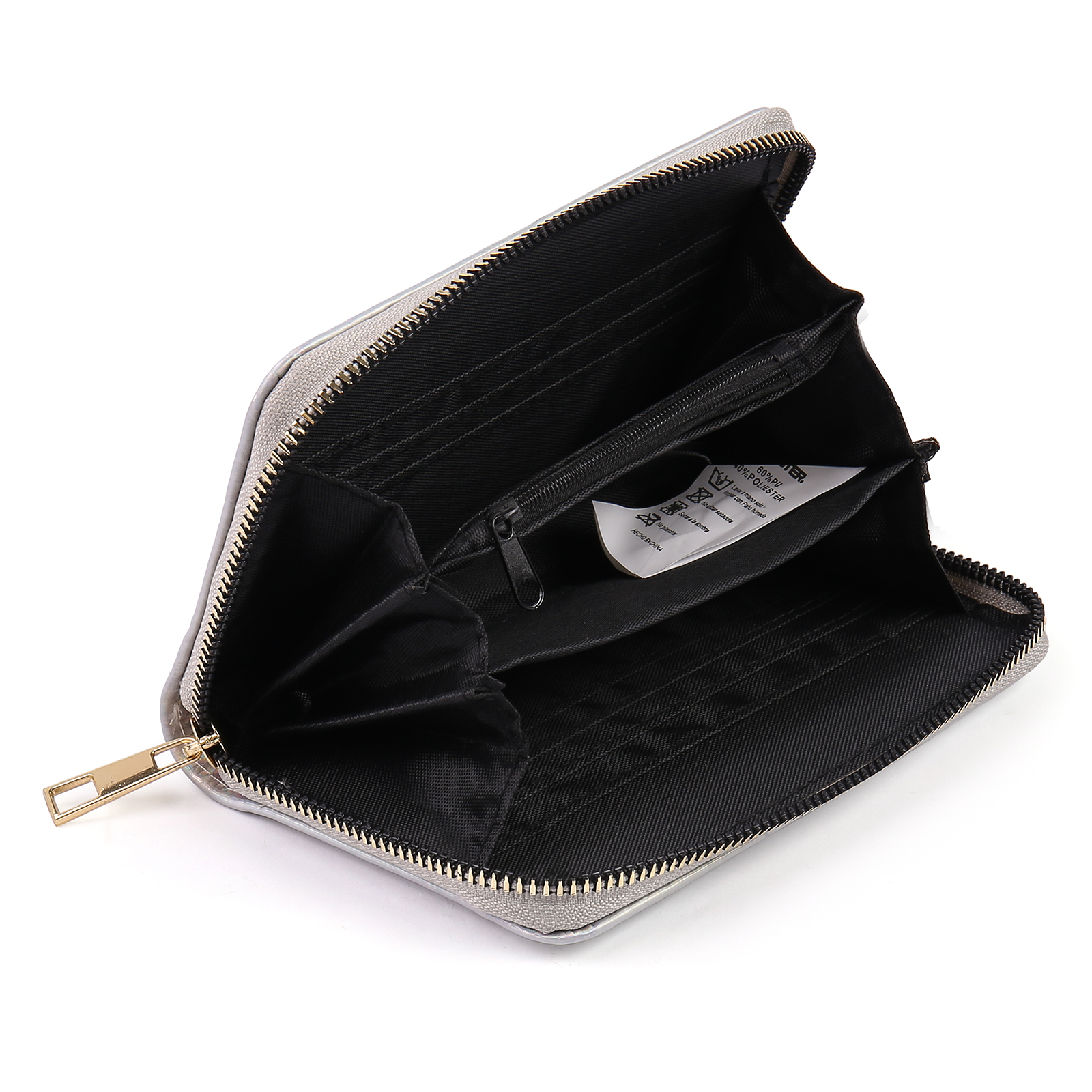 Portafoglio in PU pelle con 1 fiore di nascita & 1 nome personalizzati per mamma/nonna