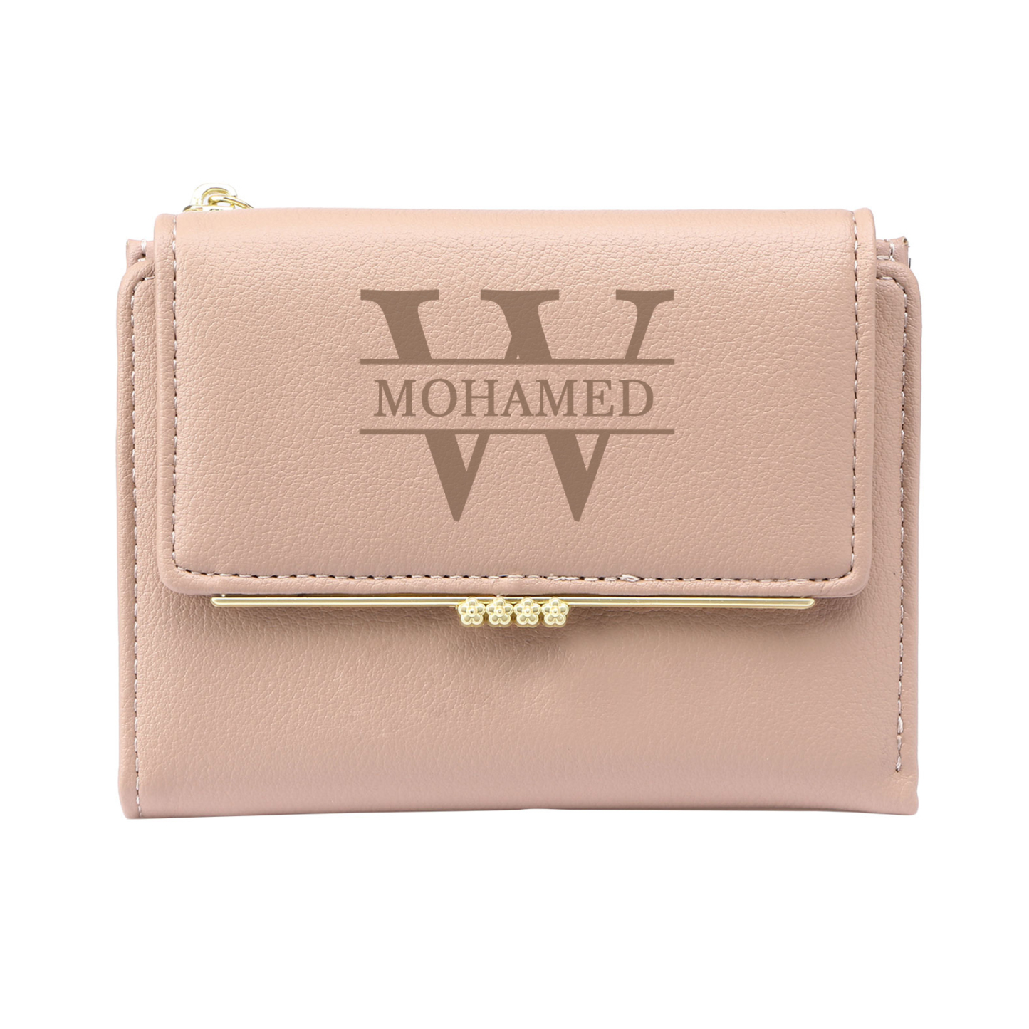 Personalised Women’s Wallet with Custom Name, Initial, and Photo - Name & Initial Monogram Design - Valentine’s Day Gift for Her | Jessemade