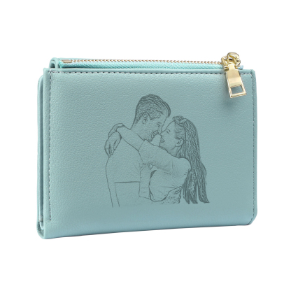 Personalised Women’s Wallet with Custom Name, Initial, and Photo - Name & Initial Monogram Design - Valentine’s Day Gift for Her | Jessemade