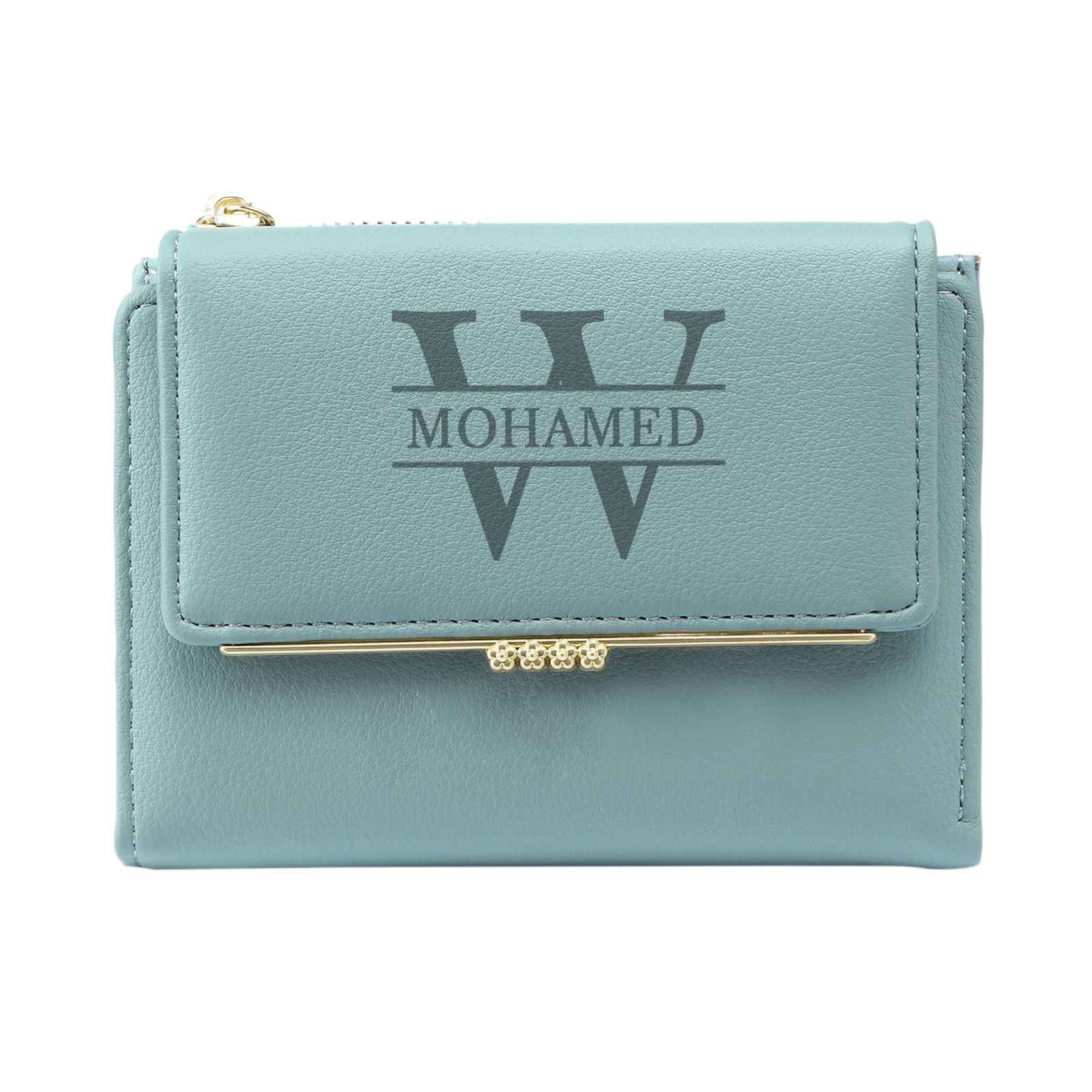 Personalised Women’s Wallet with Custom Name, Initial, and Photo - Name & Initial Monogram Design - Valentine’s Day Gift for Her | Jessemade