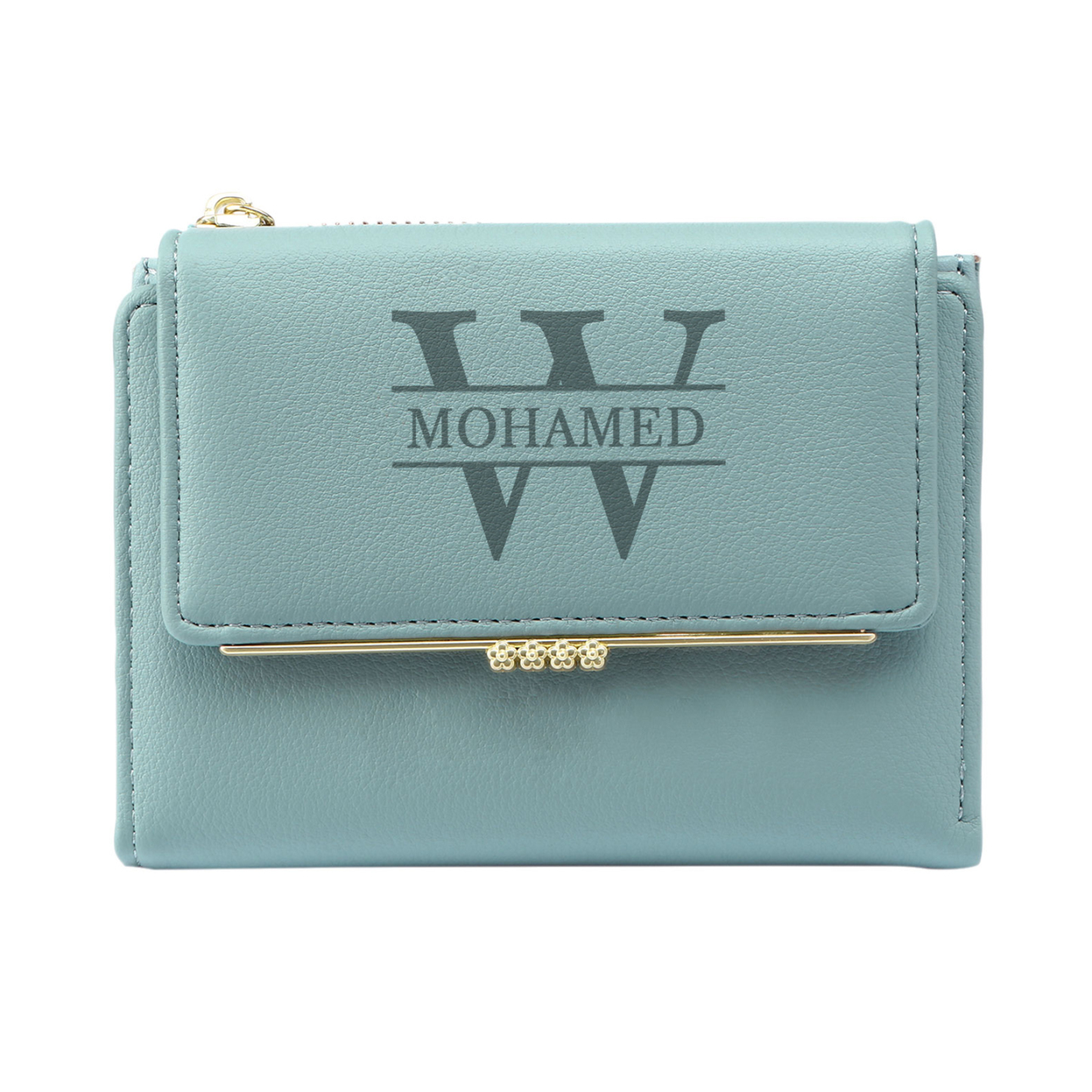 Personalised Women’s Wallet with Custom Name, Initial, and Photo - Name & Initial Monogram Design - Valentine’s Day Gift for Her | Jessemade